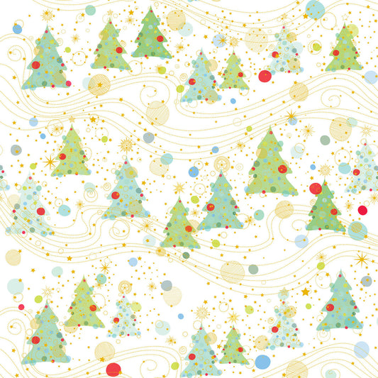Turnowsky Treasures- Off White Winter Fields Allover: Sold by the 1/2 yard