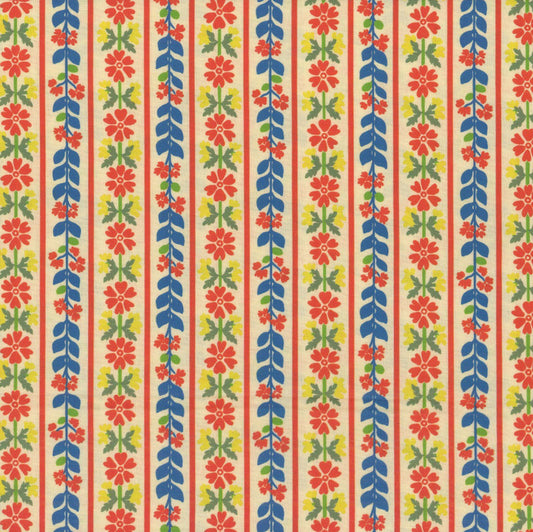 Stannie & Lloyd- Tea Stripe: Sold by the 1/2 yard