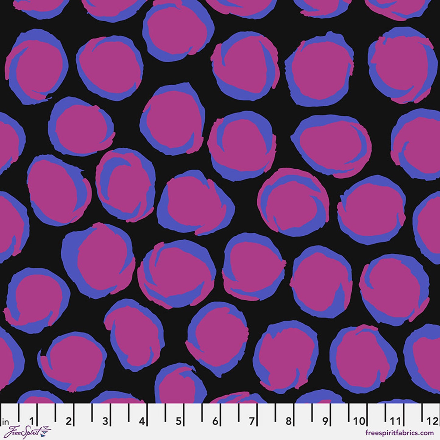 Kaffe Fassett Collective August 2025- Black Twist: Sold by the 1/2 yard
