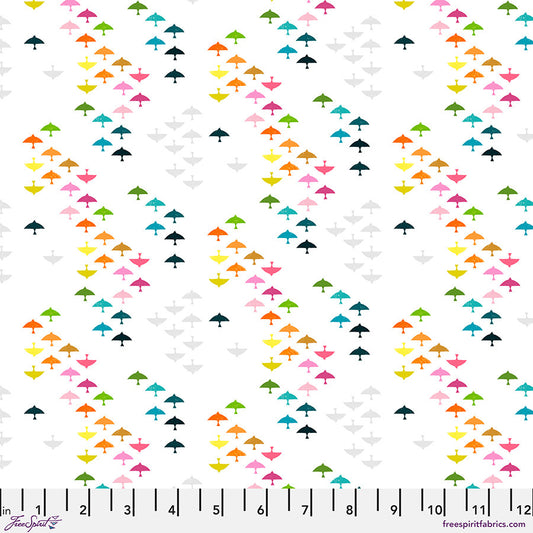 What the Birds Said- White In Flight: Sold by the 1/2 yard