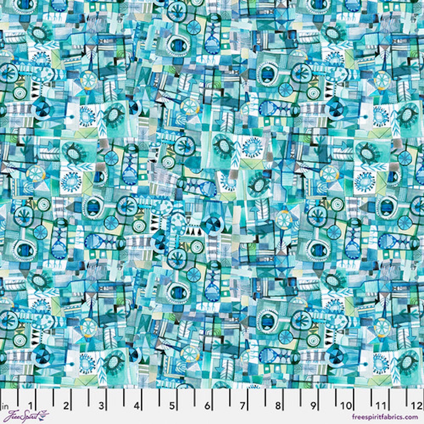 L'Heure Bleue- Mint Doux: Sold by the 1/2 yard