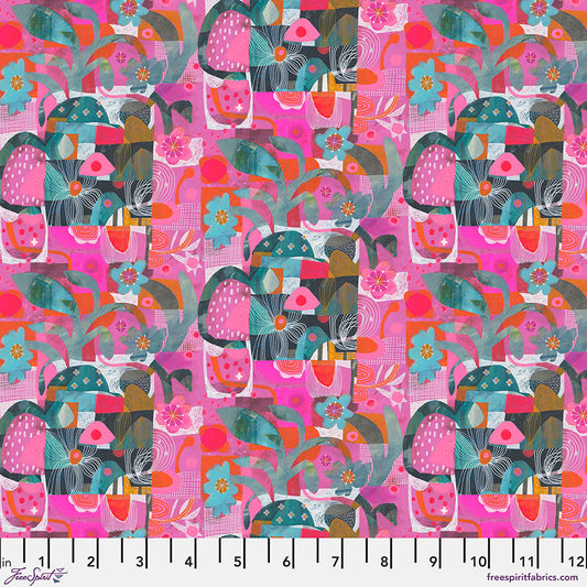 Colori- Pink Blocks: Sold by the 1/2 yard