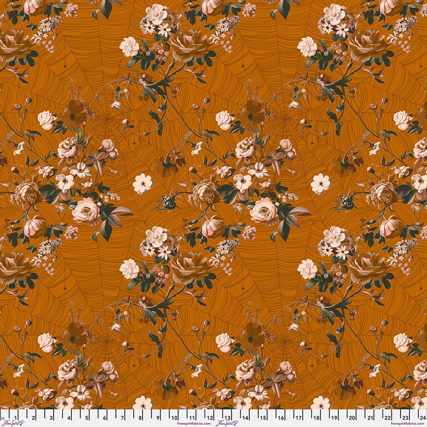 Enrapture- Spice Vining: Sold by the 1/2 yard.