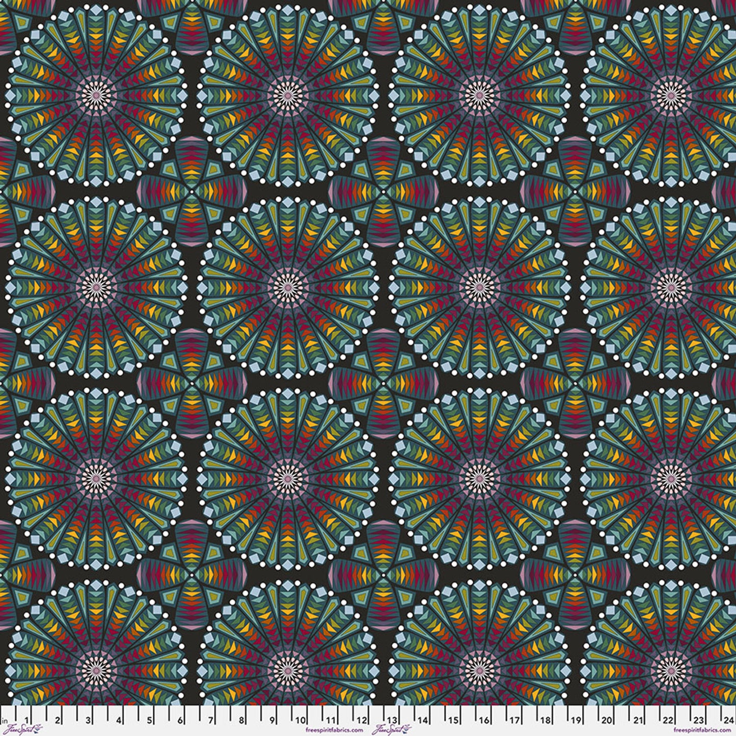 Enrapture- Morning Stained Glass: Sold by the 1/2 yard.