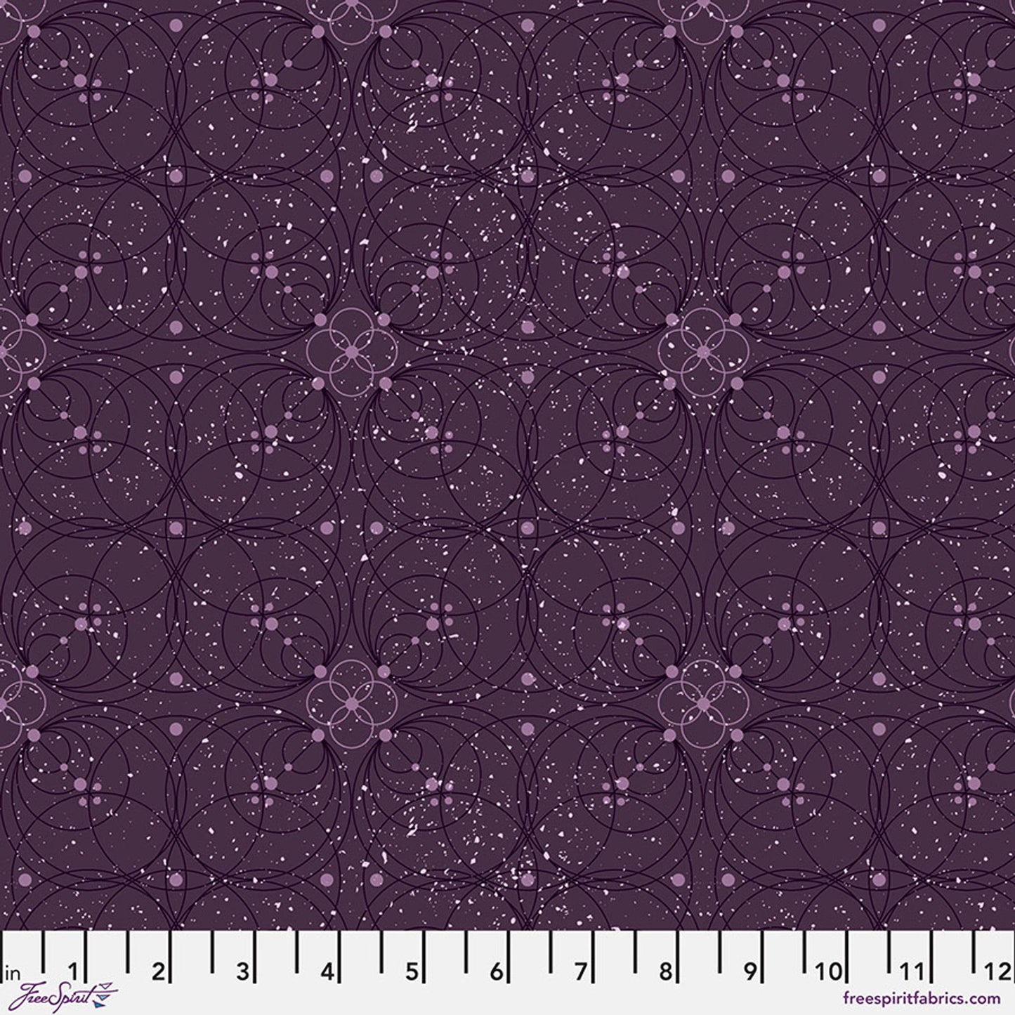 Enrapture- Amethyst Flourish: Sold by the 1/2 yard.