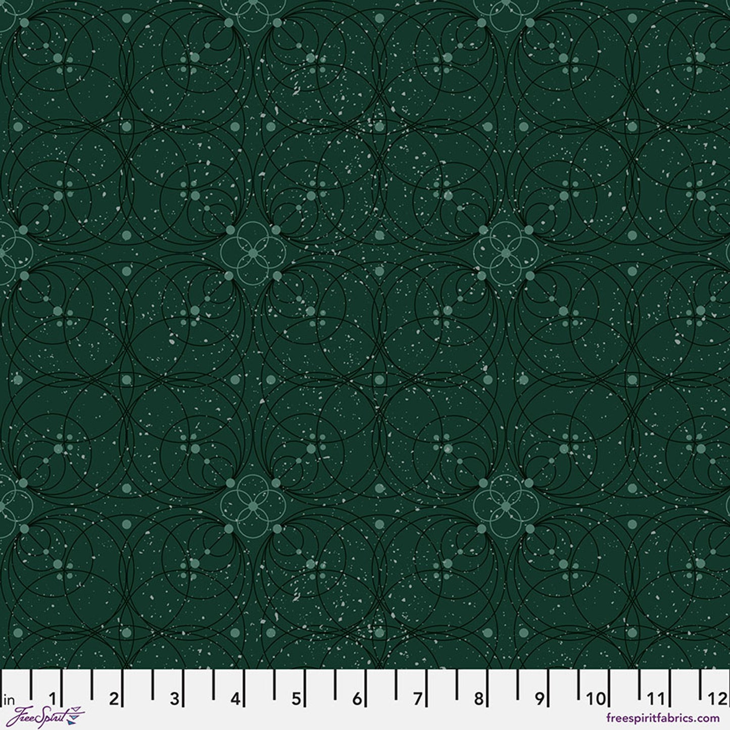 Enrapture- Emerald Flourish: Sold by the 1/2 yard.