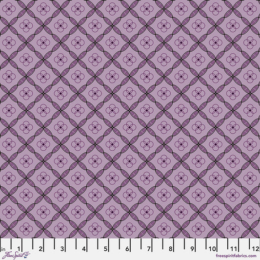 Enrapture- Amethyst Tiles: Sold by the 1/2 yard.