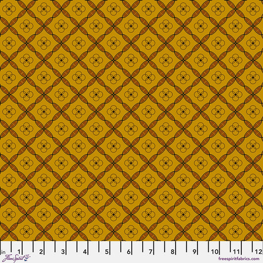Enrapture- Carnelian Tiles: Sold by the 1/2 yard