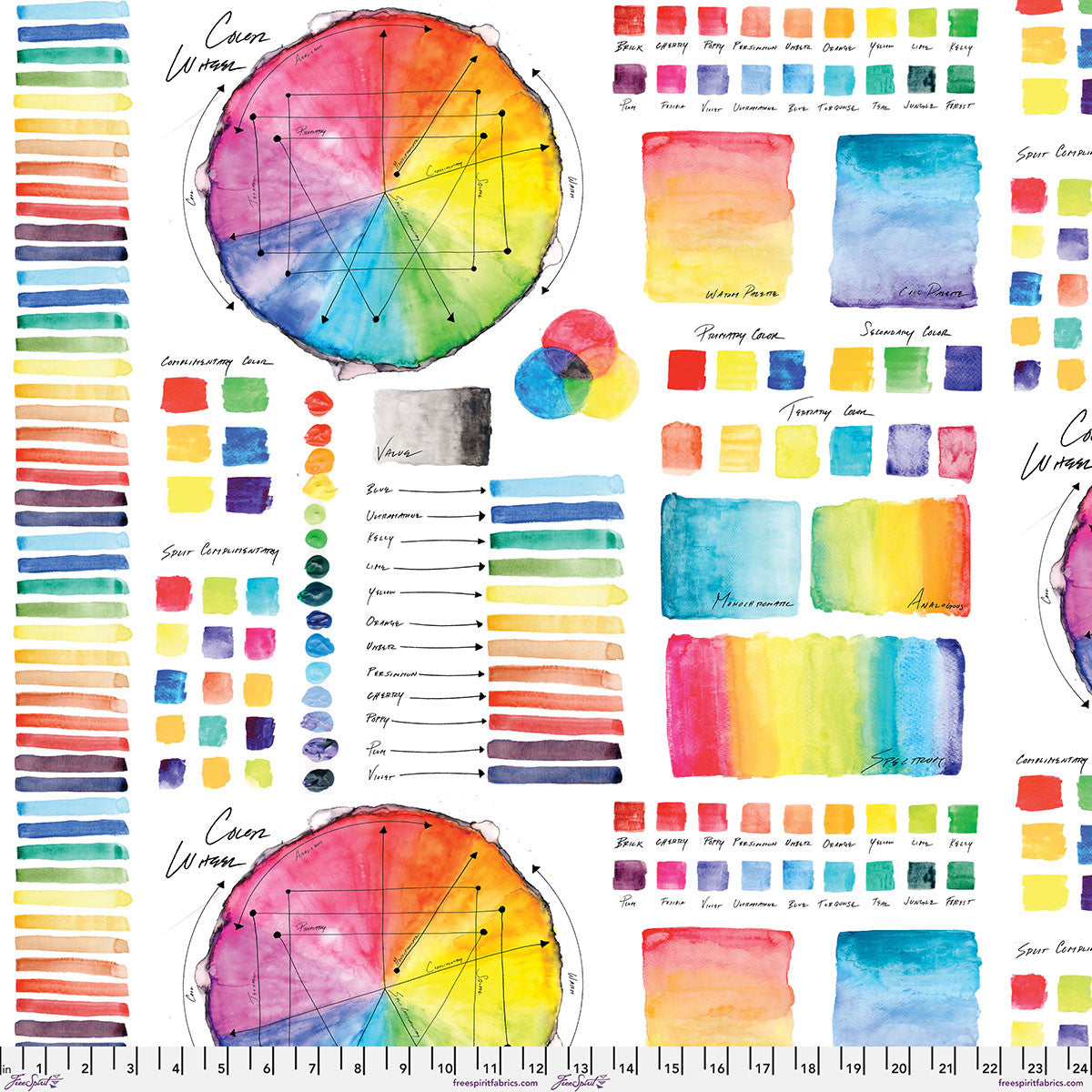 Hue- Polychrome Hues: Sold by the 1/2 yard