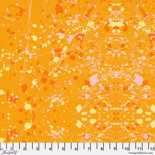 Hue- Persimmon Rorschach: Sold by the 1/2 yard
