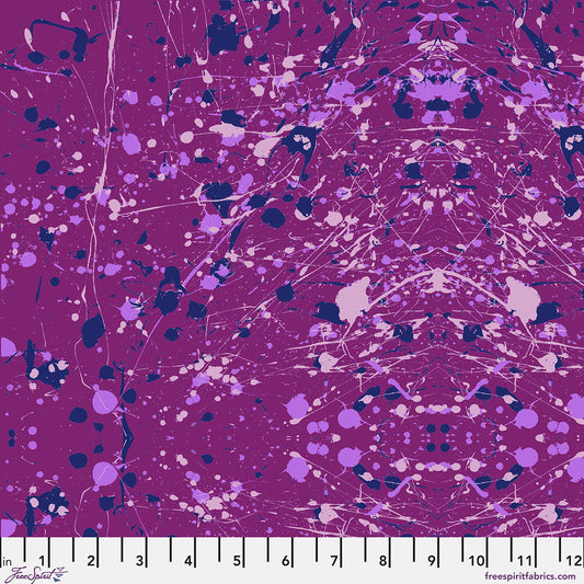 Hue- Violet Rorschach: Sold by the 1/2 yard