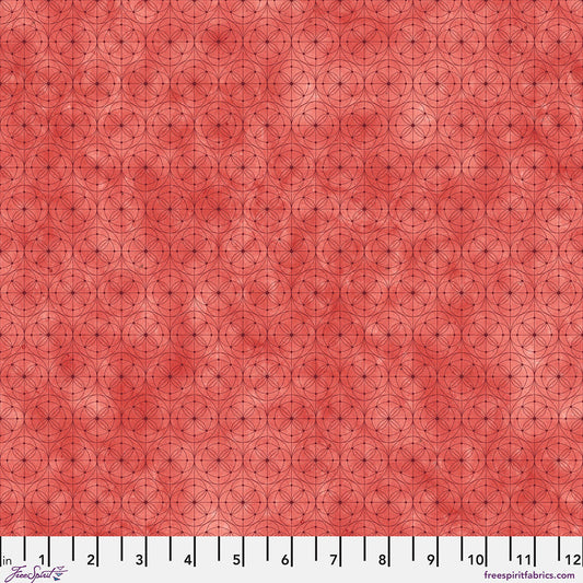 Hue- Cherry Geo: Sold by the 1/2 yard