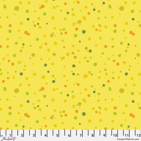 Hue- Canary Drops: Sold by the 1/2 yard