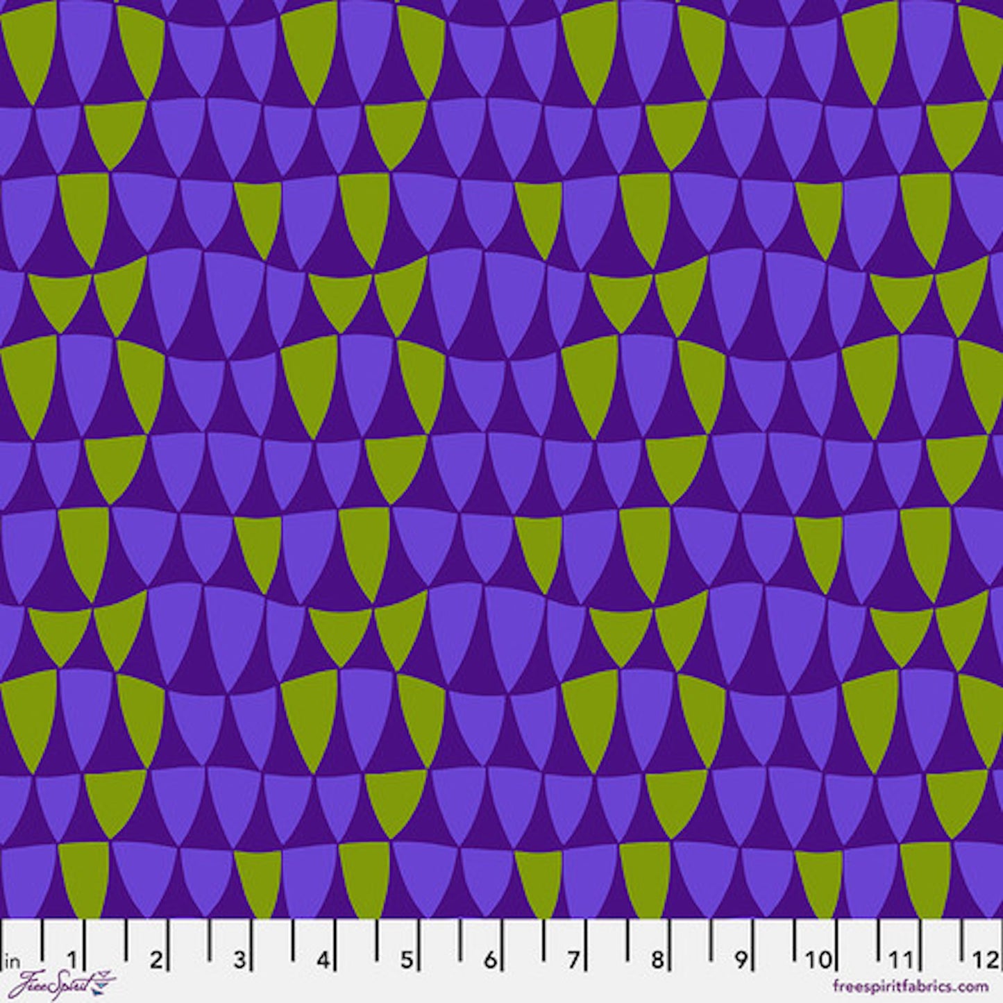 Gloriosa Garden- Purple Soft Triangle: Sold by the 1/2 Yard