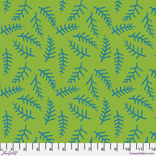 Flower Dance- Green Twig: Sold by the 1/2 yard PREORDER