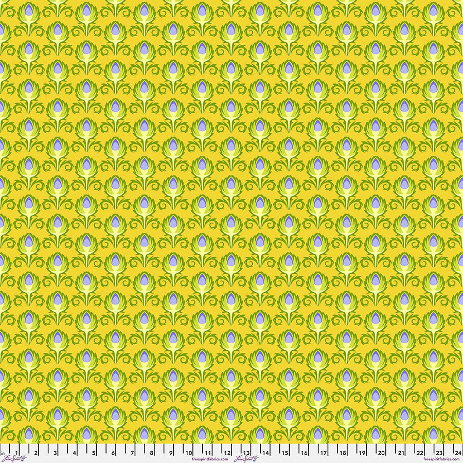 Vegetable Patch- Yellow Sm Artichoke: Sold by the 1/2 yard