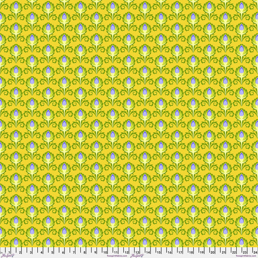 Vegetable Patch- Yellow Sm Artichoke: Sold by the 1/2 yard