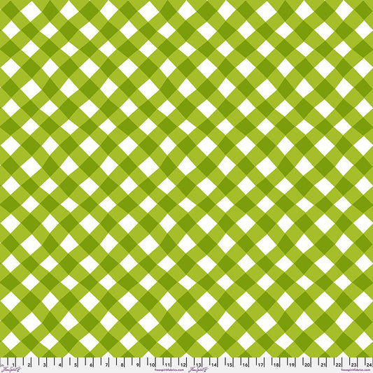 Vegetable Patch- Green Check: Sold by the 1/2 yard