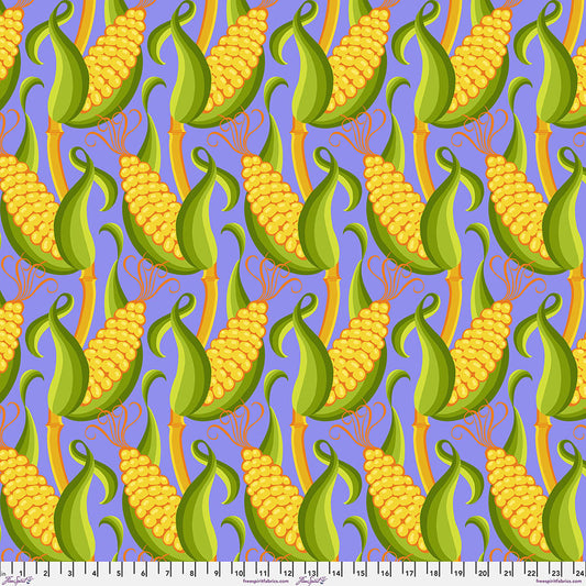 Vegetable Patch- Blue Corn: Sold by the 1/2 yard