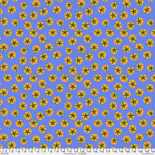 Vegetable Patch- Blue Tomato: Sold by the 1/2 yard