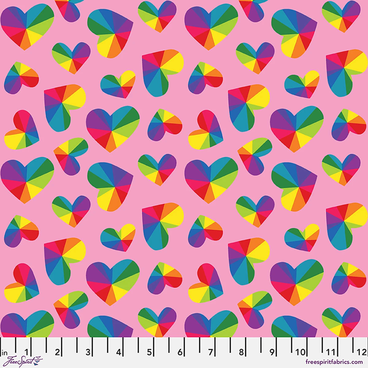 Love Under the Stars- Pink Love Everywhere: Sold by the 1/2 yard