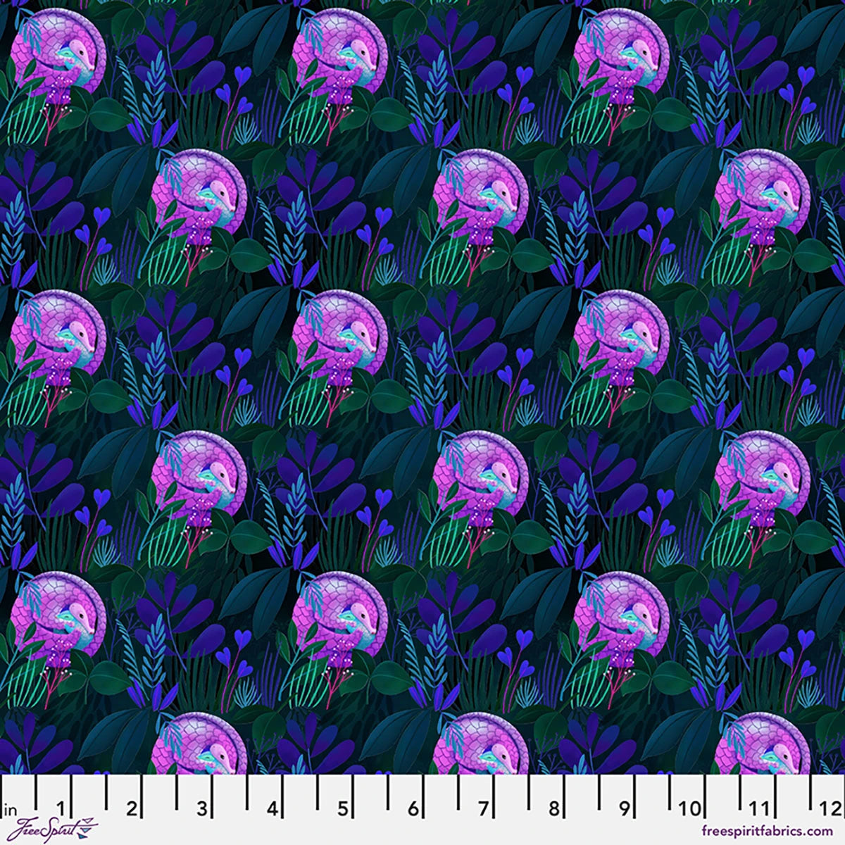 Love Under the Stars- Multi Pangolin Roll: Sold by the 1/2 yard