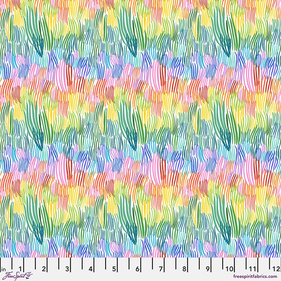 Love Under the Stars- White Grassfields: Sold by the 1/2 yard
