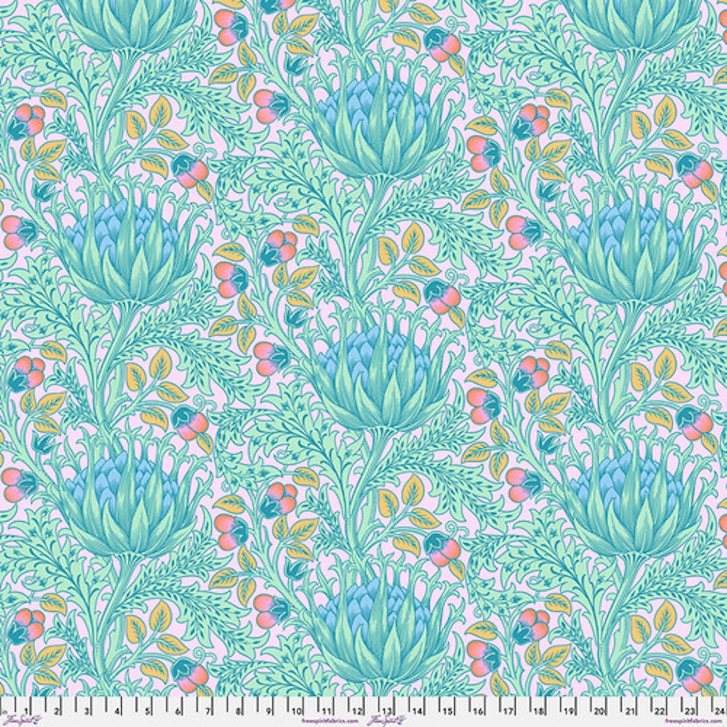 Kaffe x Morris & Co- Lavender Artichoke: Sold by the 1/2 yard