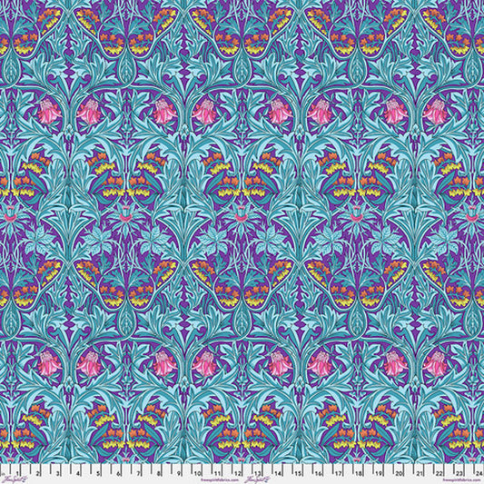 Kaffe x Morris & Co- Purple Bluebell: Sold by the 1/2 yard