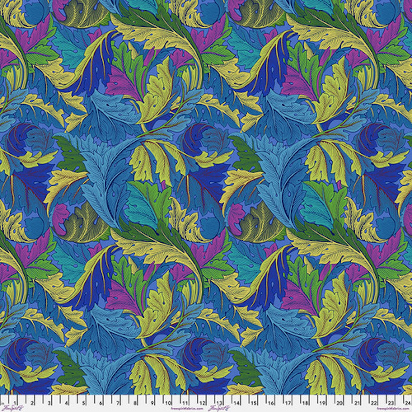 Kaffe x Morris & Co- Cobalt Acanthus: Sold by the 1/2 yard