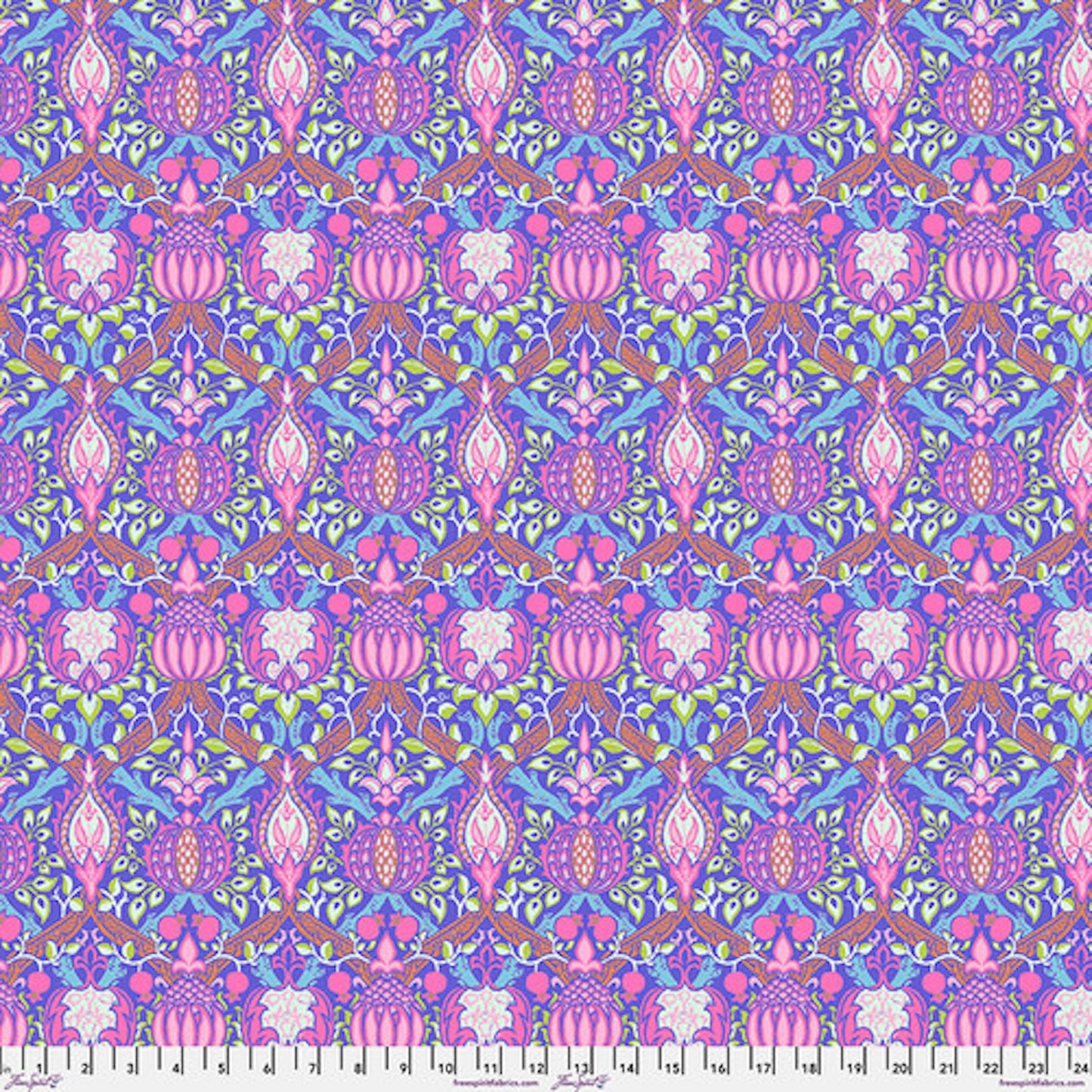 Kaffe x Morris & Co- Purple Granada: Sold by the 1/2 yard