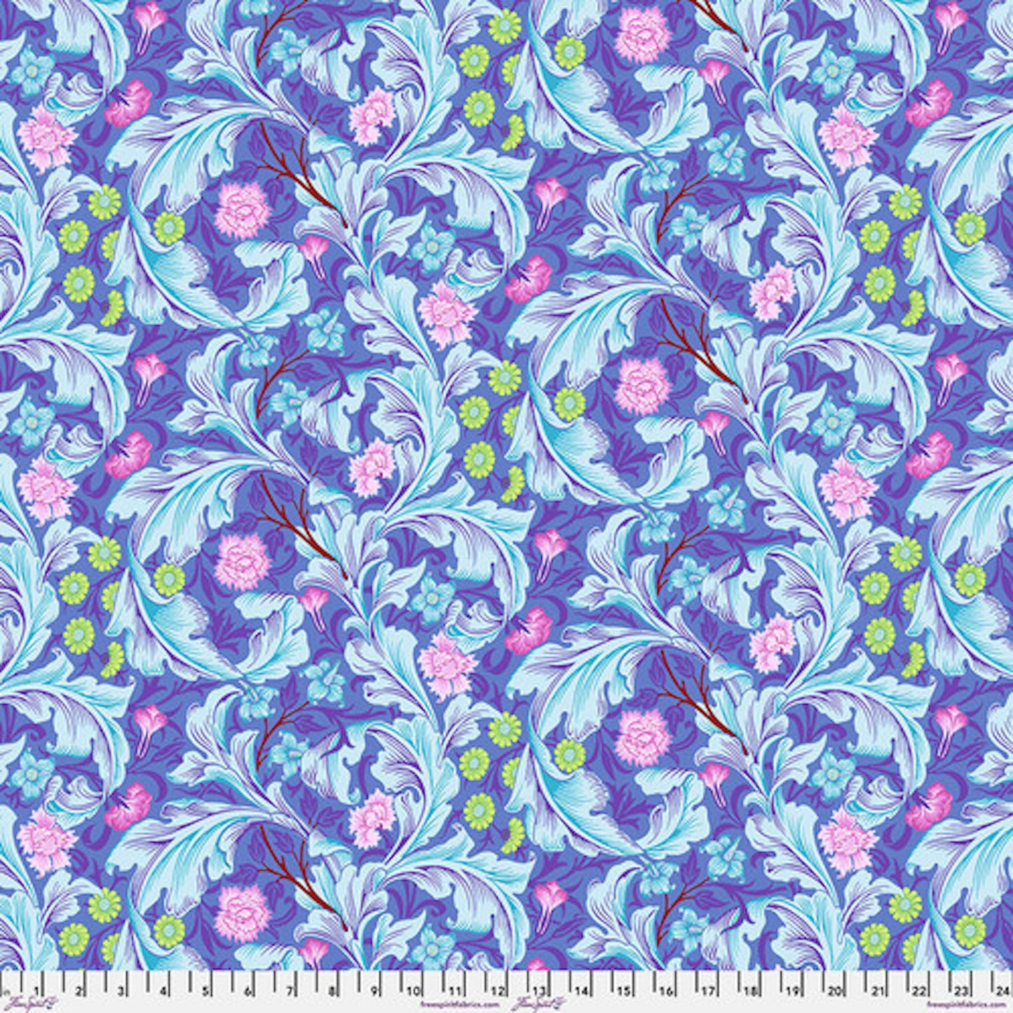 Kaffe x Morris & Co- Cobalt Leicester: Sold by the 1/2 yard