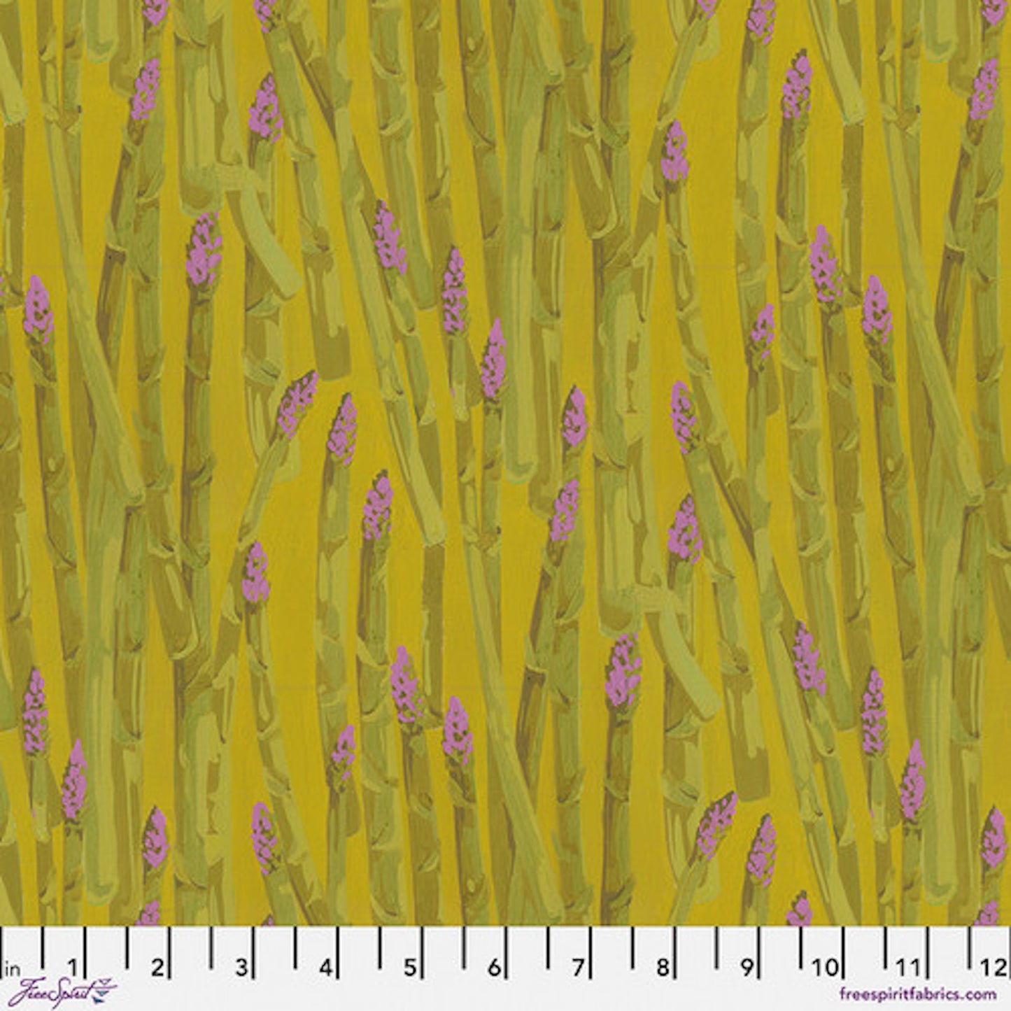 Garden- Gold Asparagus Stripe: Sold by the 1/2 yard.