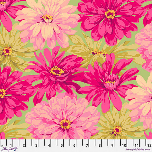 Garden- Pink Giant Zinnia: Sold by the 1/2 yard.
