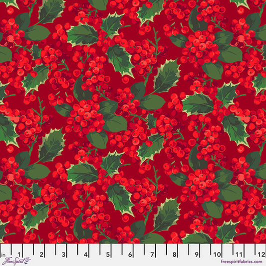 Winterberry- Crimson Holly Berry: Sold by the 1/2 yard.