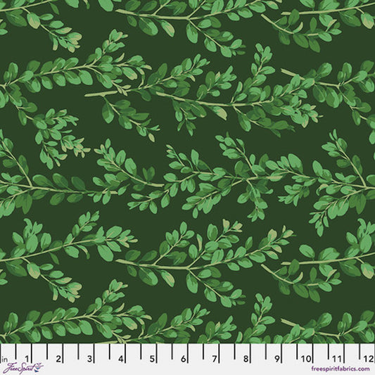 Winterberry- Dark Green Boxwood: Sold by the 1/2 yard.