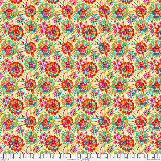 Festival- Cream Sm Rosettes: Sold by the 1/2 Yard