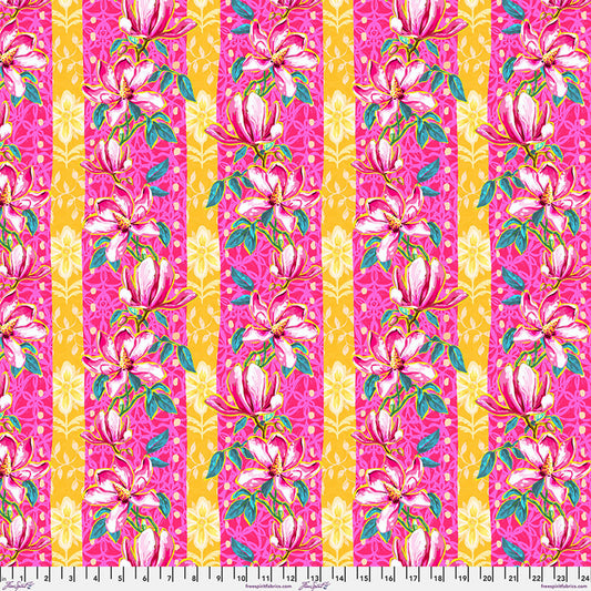 Festival- Pink Magnolias: Sold by the 1/2 Yard