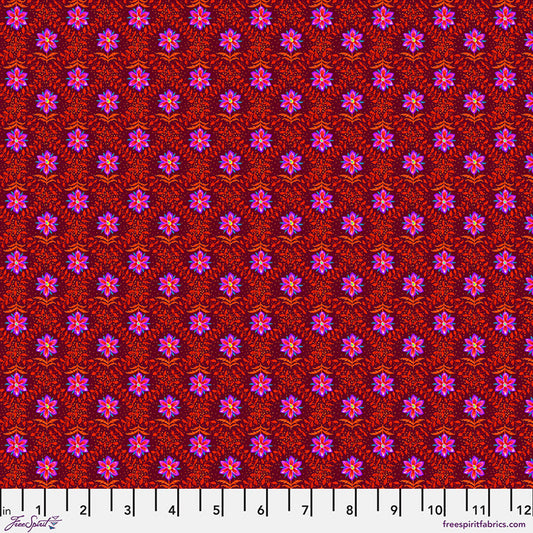 Festival- Red Diamonds: Sold by the 1/2 Yard