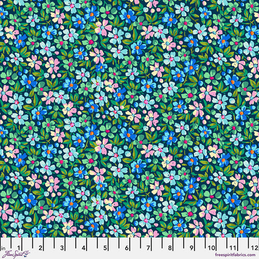 Festival- Blue Myosotis: Sold by the 1/2 Yard
