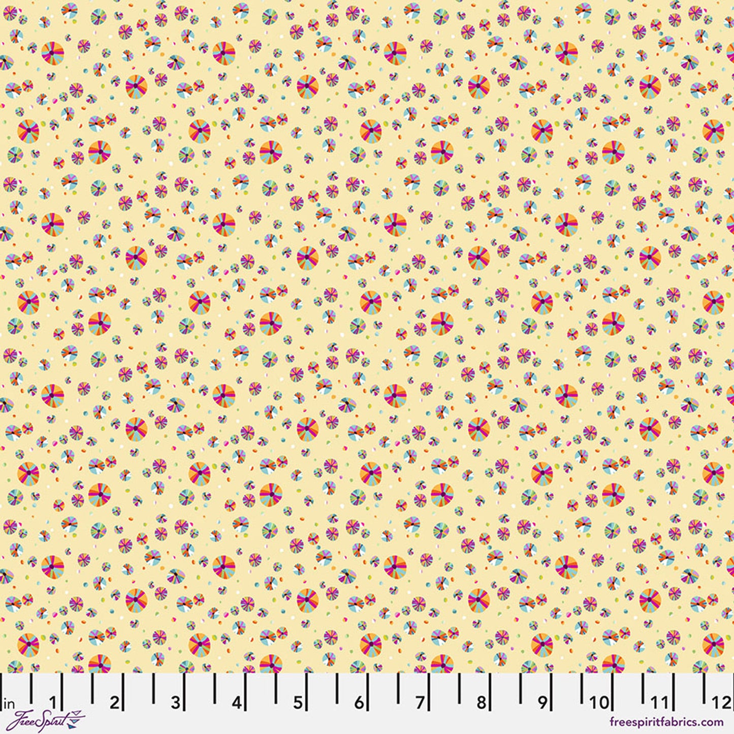 Festival- Cream Candy: Sold by the 1/2 Yard