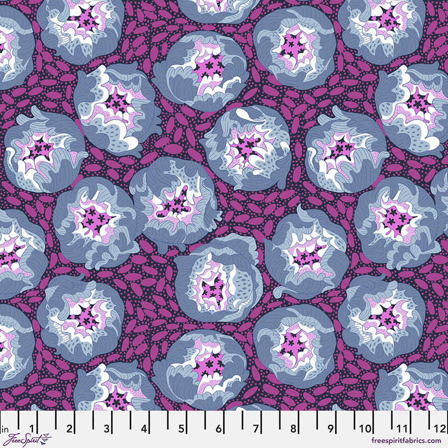 Blostma & Song- Blue Flower Festival: Sold by the 1/2 Yard
