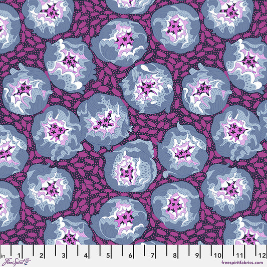 Blostma & Song- Blue Flower Festival: Sold by the 1/2 Yard