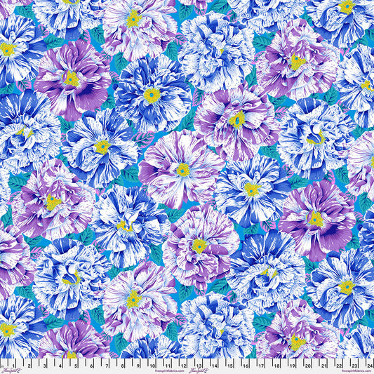 Kaffe Fassett February 2026- Blue Bouffant: Sold by the 1/2 yard