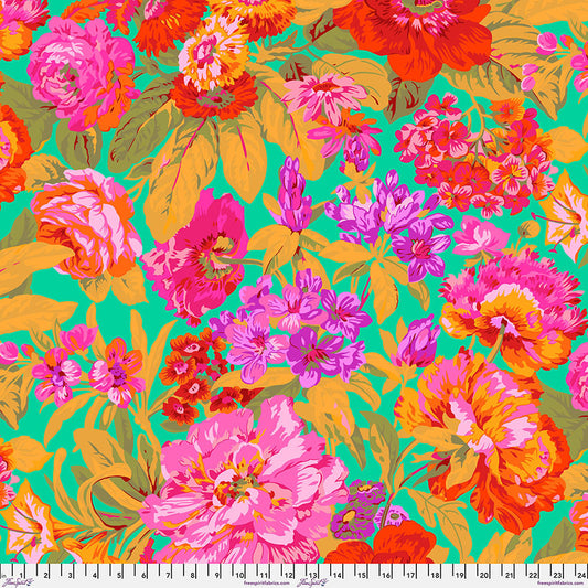 Kaffe Fassett February 2026- Green Voluptuous: Sold by the 1/2 yard