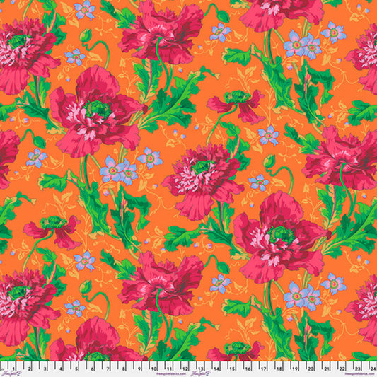 Kaffe Fassett Collective August 2024- Red Papaver: Sold by the 1/2 yard