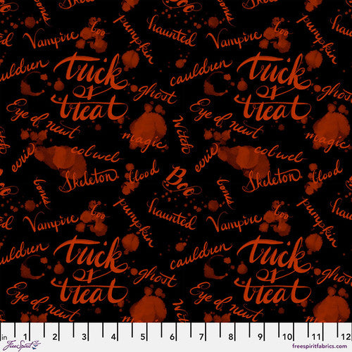 Costumes & Cobwebs- Black Ink Blot: Sold by the 1/2 yard.