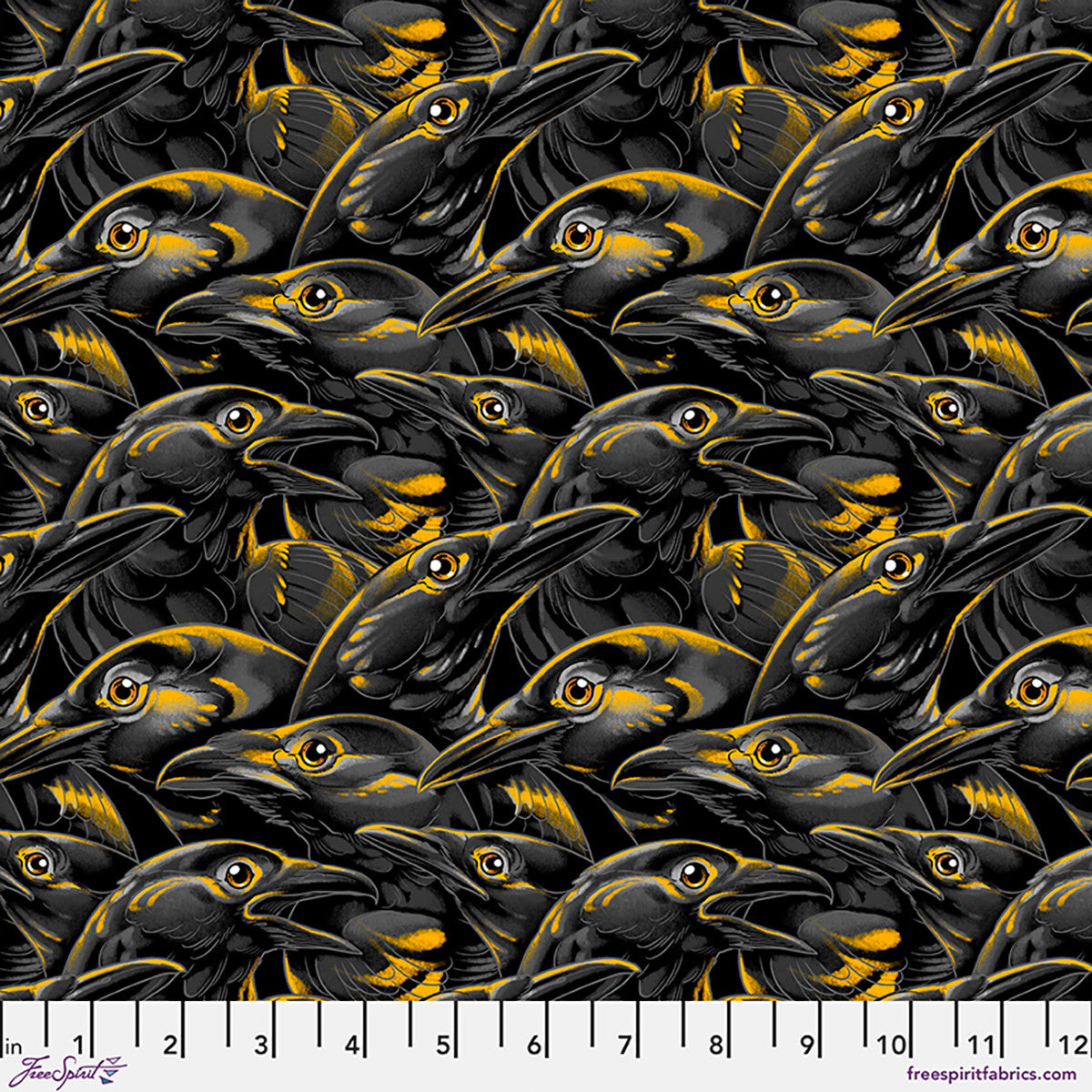 Chain Mail- Black Crows: Sold by the 1/2 yard.