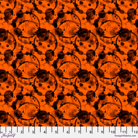 Chain Mail- Orange Ink: Sold by the 1/2 yard.