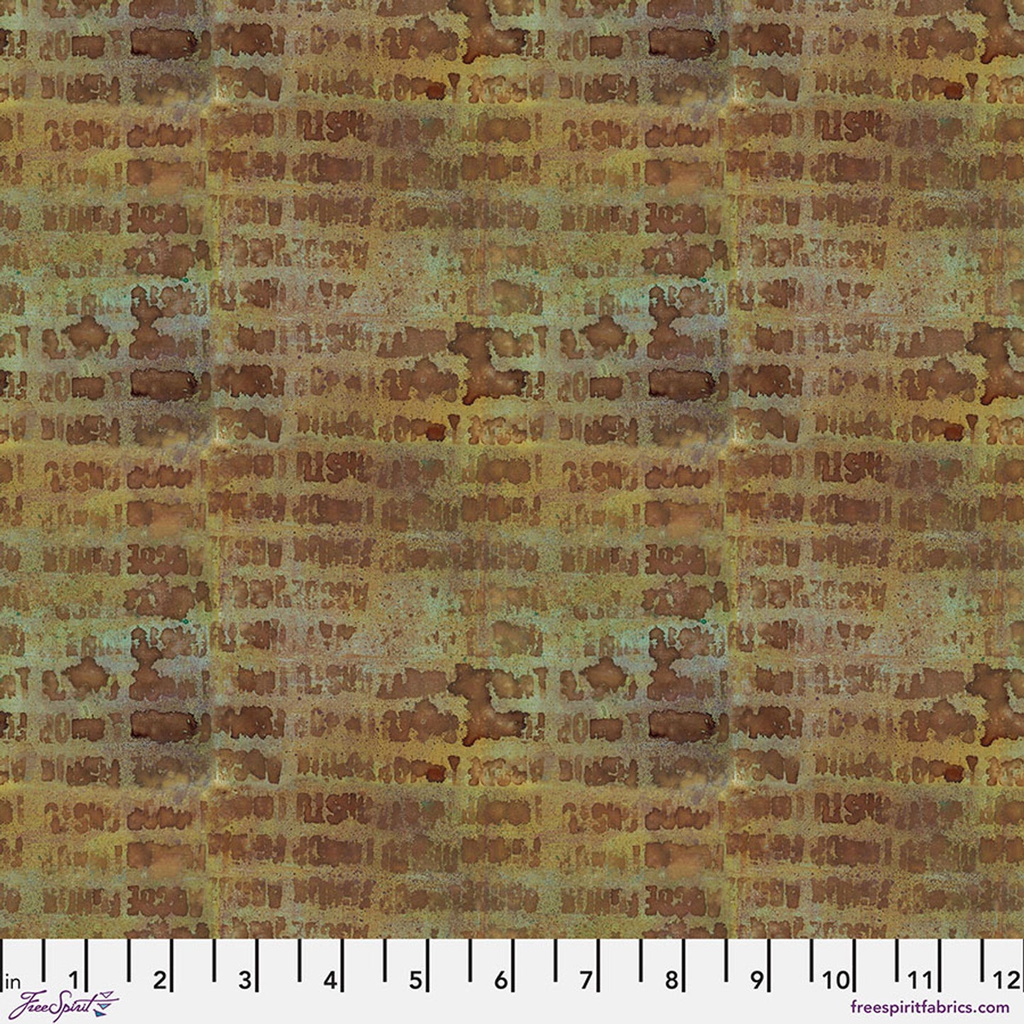 On Your Mark- Rust Alphabet City: Sold by the 1/2 yard
